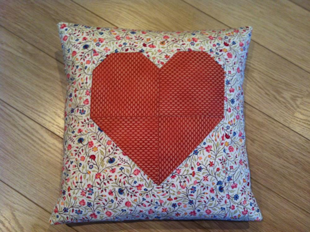 Heart Cushion - Quilted